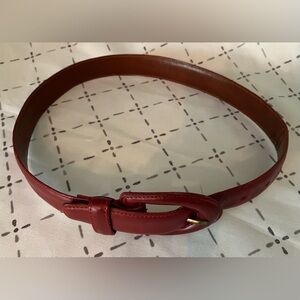 COACH red leather belt